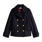 Wollen Peacoat voor vrouwen Tommy Hilfiger , Blue , Dames