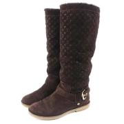 Pre-owned Fabric boots Louis Vuitton Vintage , Brown , Dames