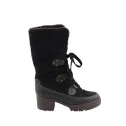 Pre-owned Suede boots Chloé Pre-owned , Black , Dames