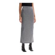 Bicolor Gebreide Rok Moschino , Gray , Dames