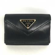 Pre-owned Leather wallets Prada Vintage , Black , Dames