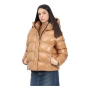 Beige Glane Dames Pufferjas Napapijri , Brown , Dames