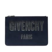 Pre-owned Leather clutches Givenchy Pre-owned , Blue , Dames