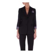 Jas met knoopsluiting en voorzak H2O , Black , Dames