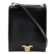 Pre-owned Leather handbags Hermès Vintage , Black , Dames