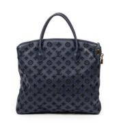 Pre-owned Leather handbags Louis Vuitton Vintage , Blue , Dames