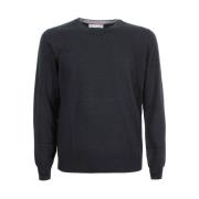 Zwarte Cashmere Crew-Neck Sweater Brunello Cucinelli , Black , Heren