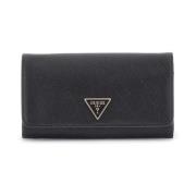 Stijlvolle Mini Crossbody Tas met Logo Guess , Black , Dames