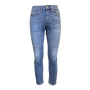 Skinny Jeans met Patches en Logo Jeckerson , Blue , Heren