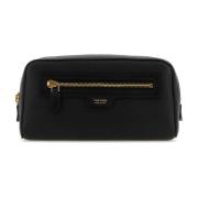 Zwarte leren beautycase Tom Ford , Black , Heren