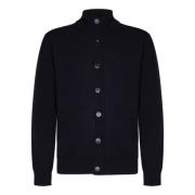 Blauwe Cashmere Rits Trui Brioni , Blue , Heren