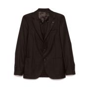 Italiaanse Wollen Blazer Lardini , Brown , Heren