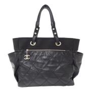 Pre-owned Canvas chanel-bags Chanel Vintage , Black , Dames