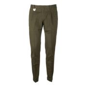 Katoen Kasjmier Blend Broek Burlington , Green , Heren