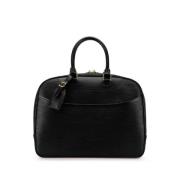 Pre-owned Leather handbags Louis Vuitton Vintage , Black , Dames