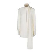 Elegante Zijden Blouse met Lavalliere Kraag Givenchy , Beige , Dames