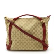 Pre-owned Canvas gucci-bags Gucci Vintage , Beige , Dames