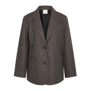 Moderne Dusty Brown Blazer Jas Heartmade , Brown , Dames