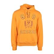 Oranje Sweatshirt voor Heren Diesel , Orange , Heren