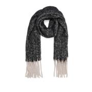 Zwart Sjaal met Franjes Saint Tropez , Black , Dames