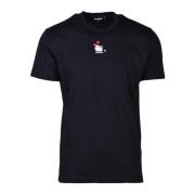 Katoenen T-shirt Dsquared2 , Black , Heren