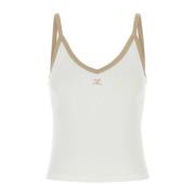 Witte katoenen tanktop Courrèges , White , Dames