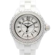 Pre-owned Fabric watches Chanel Vintage , White , Dames