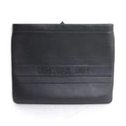 Pre-owned Leather clutches Dior Vintage , Black , Dames