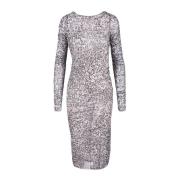 Fantasie Print Jurk voor Vrouwen Patrizia Pepe , Gray , Dames