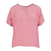 Zijde Blend Blouse Attic and Barn , Pink , Dames