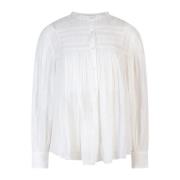 Geplooide katoenen shirt Isabel Marant Étoile , White , Dames