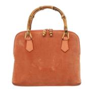 Pre-owned Suede gucci-bags Gucci Vintage , Orange , Dames