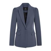 Vintage Indigo Blazer Jas Bruuns Bazaar , Blue , Dames