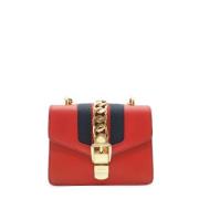 Pre-owned Leather shoulder-bags Gucci Vintage , Red , Dames