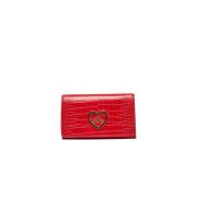 Rode Schoudertas met Ketting Love Moschino , Red , Dames