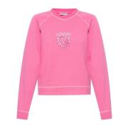 Sweatshirt met logo Ganni , Pink , Dames