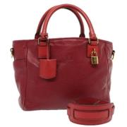 Pre-owned Leather totes Loewe Pre-owned , Red , Dames