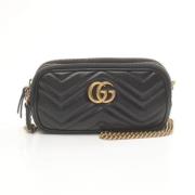 Pre-owned Leather crossbody-bags Gucci Vintage , Black , Dames