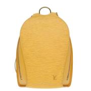 Pre-owned Leather backpacks Louis Vuitton Vintage , Yellow , Dames