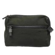 Pre-owned Canvas clutches Salvatore Ferragamo Pre-owned , Green , Dame...