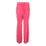 Elegante Zijdeblend Broek Seventy , Pink , Dames