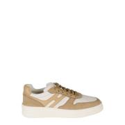 Stijlvolle Leren Sneakers Hogan , Beige , Heren