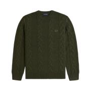 Groene Sweater Collectie Fred Perry , Green , Heren