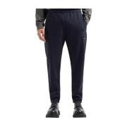 Blauwe Logo Patch Sweatpants Emporio Armani , Blue , Heren