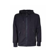 Diagonaal Fleece Goggle Hoodie C.p. Company , Blue , Heren