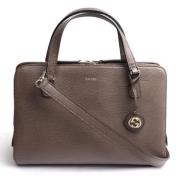 Pre-owned Leather gucci-bags Gucci Vintage , Brown , Dames