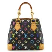 Pre-owned Canvas handbags Louis Vuitton Vintage , Black , Dames