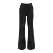 Zwarte Polyester Blend Stijlvolle Broek Diesel , Black , Dames