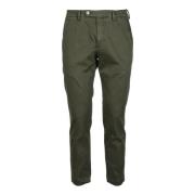 Katoenmix Stretch Broek Michael Coal , Green , Heren