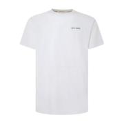 Minimalistisch Nautisch Design T-shirt Pepe Jeans , White , Heren